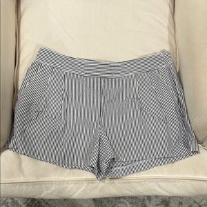 J. Crew Navy and White Striped Shorts
